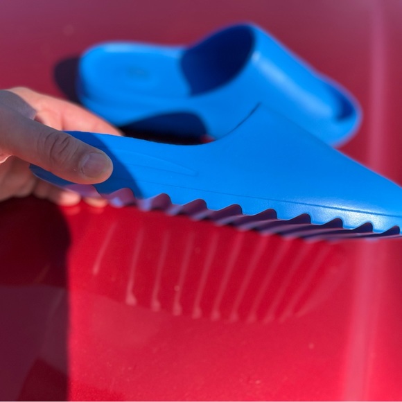 Blue EVA Algae Foam Slide Yeezy Type HI Res Blue size 12 Mens - Picture 8 of 11